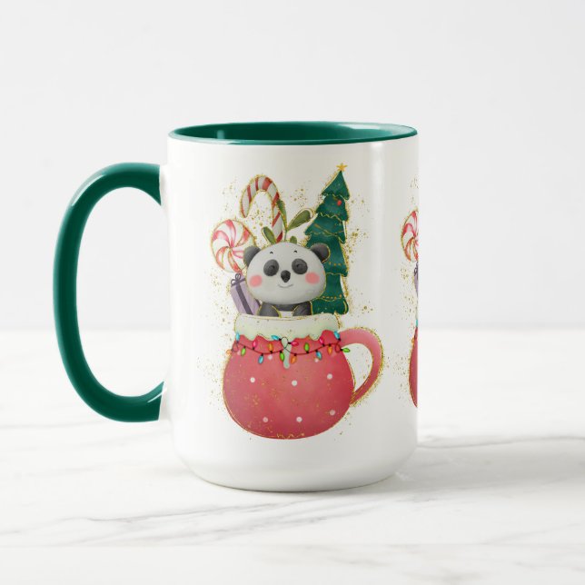 Adorables Noël Lovable Panda Mug (Gauche)