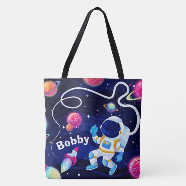 Adorables Spaceman Colourful Custom Tote Bag (Front)