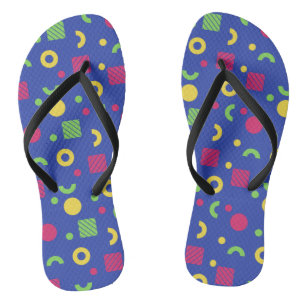 Adorables Synthwave/Retro Memphis Style  Flip Flops