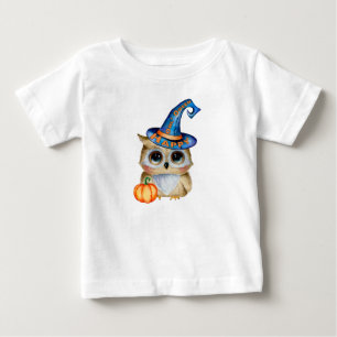 Adorably Cute Happy “Owl’Oween” Baby T-Shirt