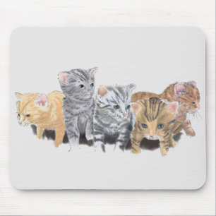 Adorably Cute Kittens Mouse Pad