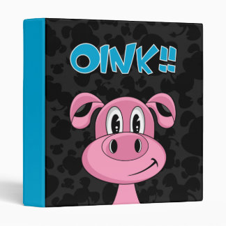 Adorably Cute Pig Binder