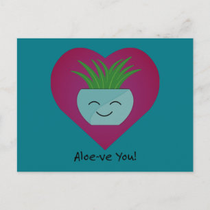 Adorably Funny Aloeve You  Aloe Holiday Postcard