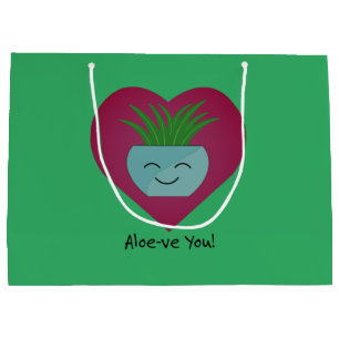 Adorably Funny Aloeve You  Aloe Large Gift Bag