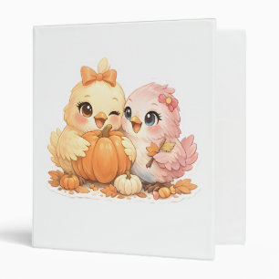 Adorably Spooky Fall Birds Office Binder
