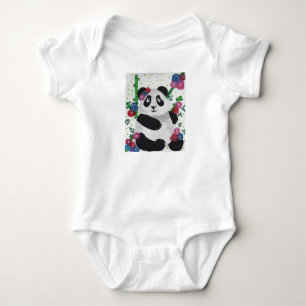 Adorably Sweet Panda Bear Baby Bodysuit