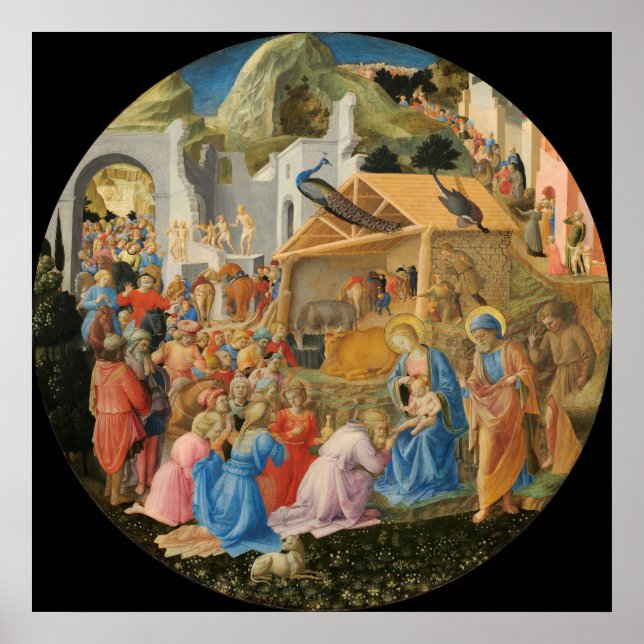Adoration de Magi - Fra Angelico Poster d'art (Devant)