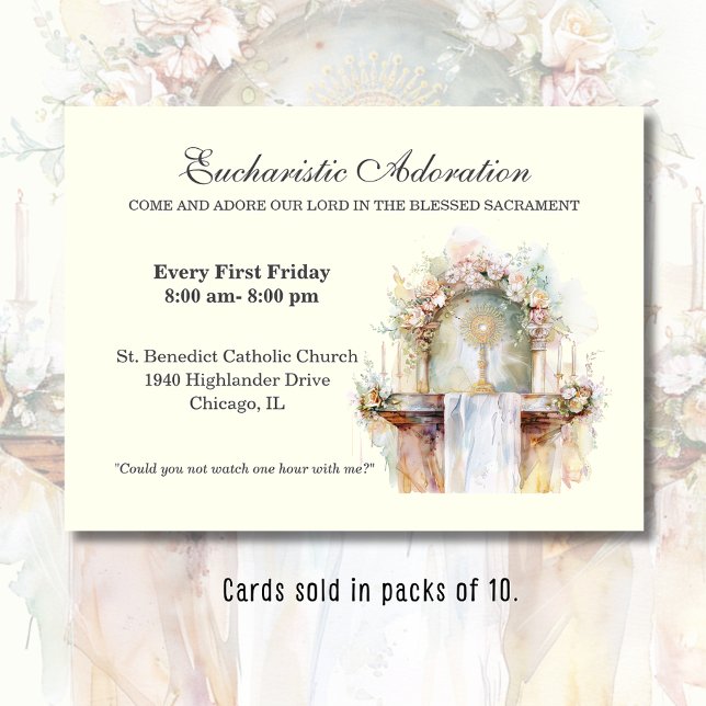 Adoration eucharistique Catholique Jésus Cartes de (Créateur téléchargé)