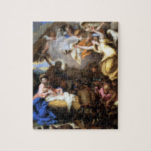 Adoration Jesus Mary Joseph Shepherds -Castiglione Jigsaw Puzzle