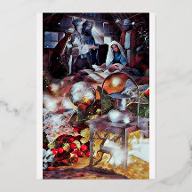 Adoration - Modern Religious Christmas Card