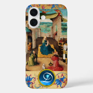 ADORATION OF MAGI CHRISTMAS PARCHMENT GEM MONOGRAM iPhone 16 CASE