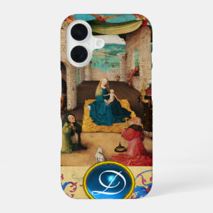 ADORATION OF MAGI CHRISTMAS PARCHMENT GEM MONOGRAM iPhone 16 CASE