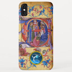 ADORATION OF MAGI CHRISTMAS PARCHMENT MONOGRAM iPhone XS MAX CASE