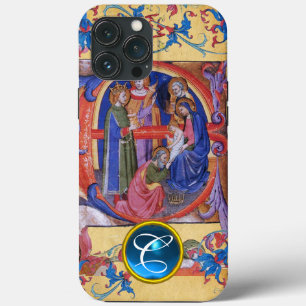 ADORATION OF MAGI CHRISTMAS PARCHMENT MONOGRAM iPhone 13 PRO MAX CASE