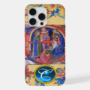 ADORATION OF MAGI CHRISTMAS PARCHMENT MONOGRAM iPhone 15 PRO MAX CASE