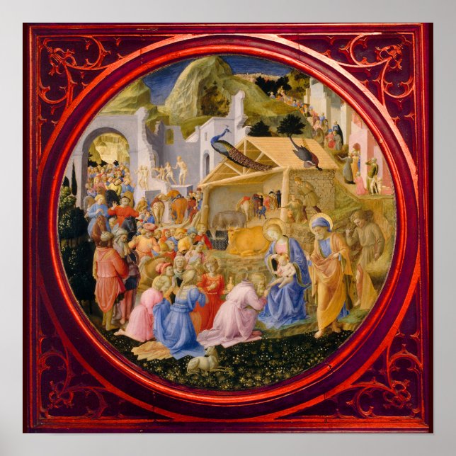 ADORATION OF MAGI Fra Angelico,Christmas Poster (Front)