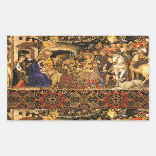 ADORATION OF MAGI  Gentile Da Fabriano, Christmas Sticker
