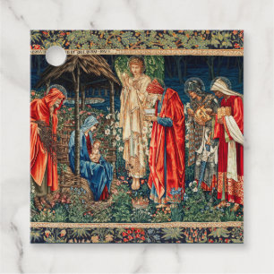 ADORATION OF MAGI Morris,Burne-Jones  Rectangular  Favour Tags