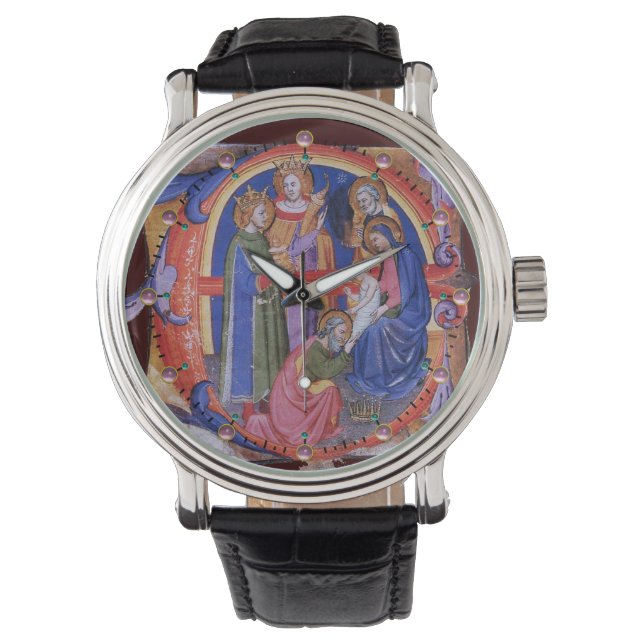 ADORATION OF MAGI NATIVITY CHRISTMAS PARCHMENT WATCH (Front)