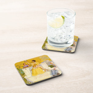 Adoration of the Home by Grant Wood Coaster