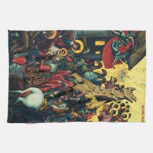 Adoration of the Kings by Michele Damaschino Kitchen Towel