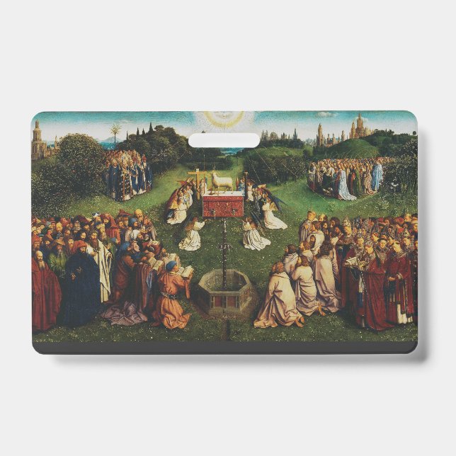 Adoration of the Lamb by Jan van Eyck Badge (Front)