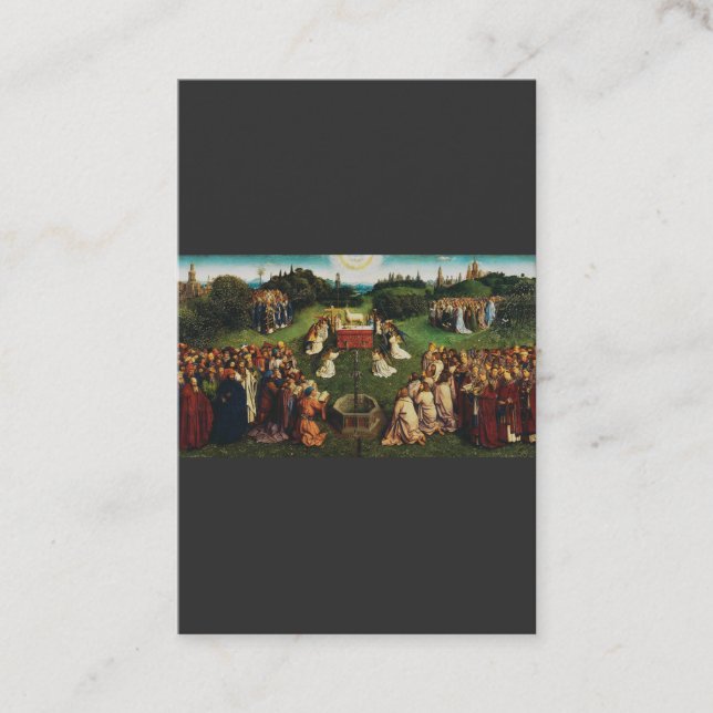 Adoration of the Lamb by Jan van Eyck Business Card (Front)