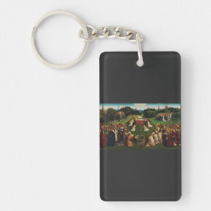 Adoration of the Lamb by Jan van Eyck Keychain