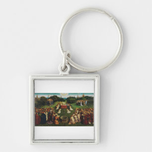 Adoration of the Lamb by Jan van Eyck Keychain