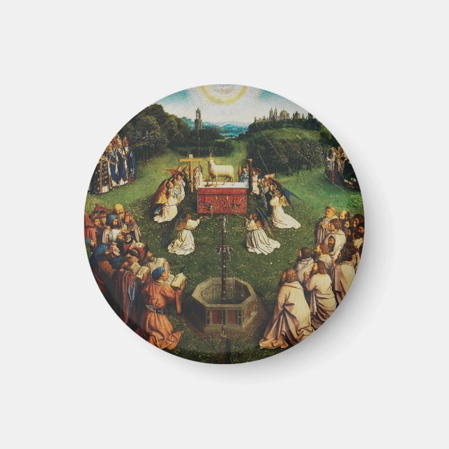 Adoration of the Lamb by Jan van Eyck Magnet (Front)