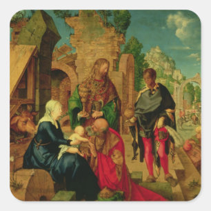 Adoration of the Magi, 1504 Square Sticker