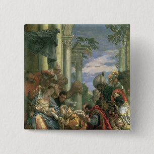 Adoration of the Magi, 1570s 2 Inch Square Button