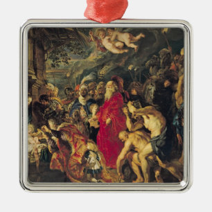 Adoration of the Magi, 1610 Metal Ornament