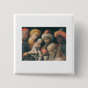 Adoration of the Magi - Andrea Mantegna 2 Inch Square Button