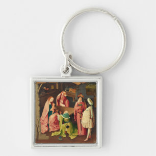 Adoration of the Magi by Hieronymus Bosch Keychain