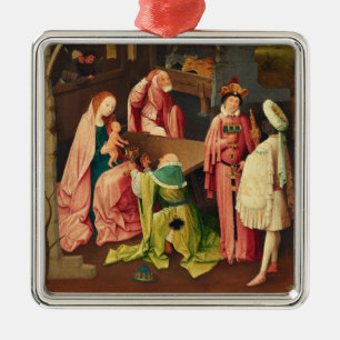 Adoration of the Magi by Hieronymus Bosch Metal Ornament