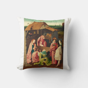 Adoration of the Magi by Hieronymus Bosch Throw Pillow
