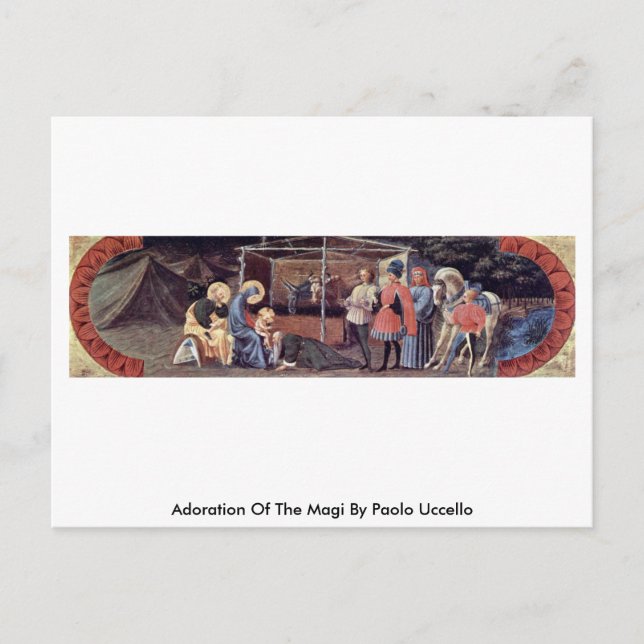 Adoration Of The Magi By Paolo Uccello Postcard (Front)