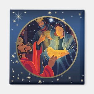 Adoration of the Magi. Christmas Gift Magnets