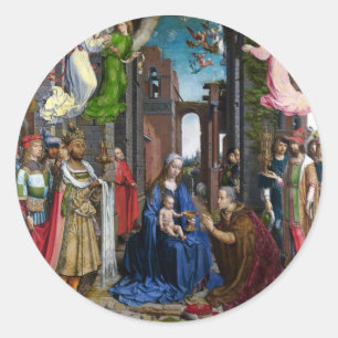 Adoration of the Magi Classic Round Sticker