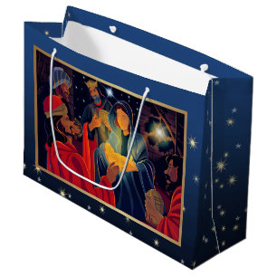 Adoration of the Magi. Custom Christmas Gift Bags