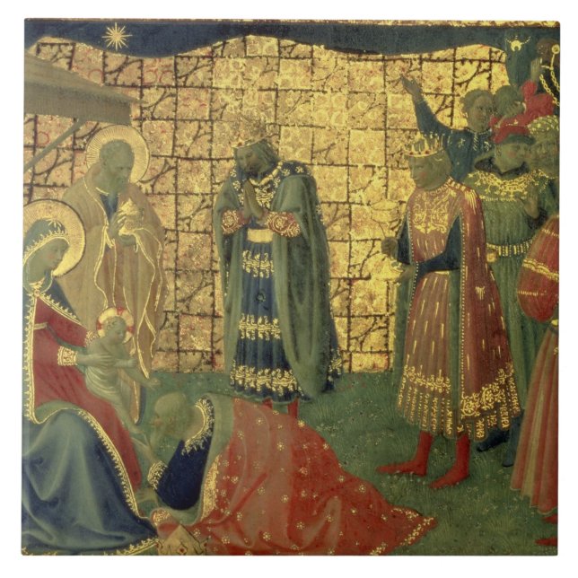 Adoration of the Magi, detail from a predella pane Tile (Front)