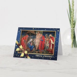 Adoration of the Magi. Fine Art Christmas Holiday Card