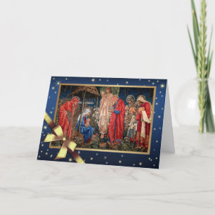 Adoration of the Magi. Fine Art Christmas  Holiday Card
