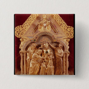 Adoration of the Magi, gabled end 2 Inch Square Button