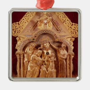 Adoration of the Magi, gabled end Metal Ornament