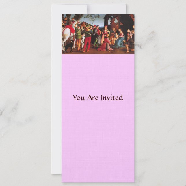 ADORATION OF THE MAGI linen Invitation (Front)