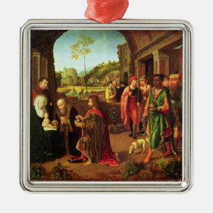 Adoration of the Magi Metal Ornament