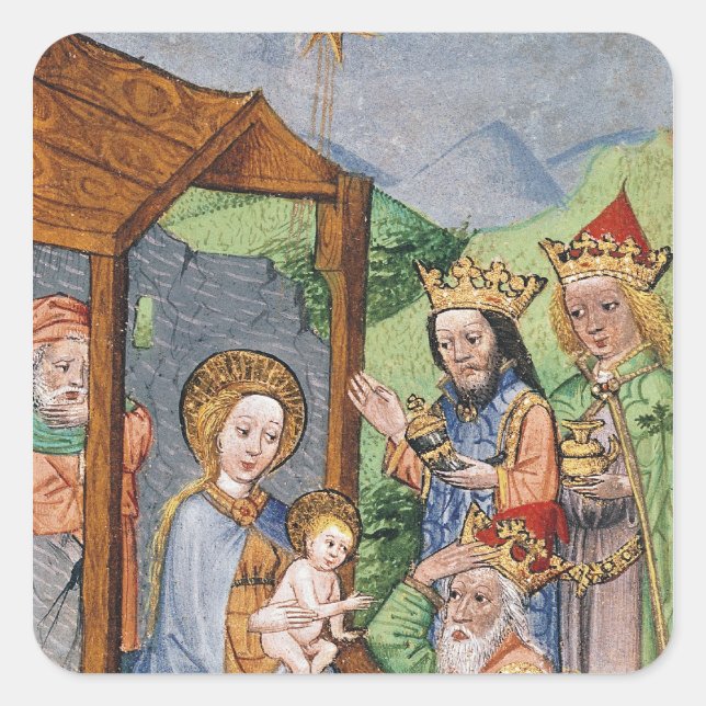 Adoration of the Magi Square Sticker (Front)