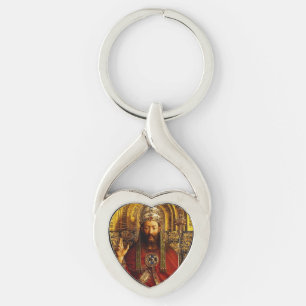 Adoration of the Mystic Lamb by Jan van Eyck Keychain